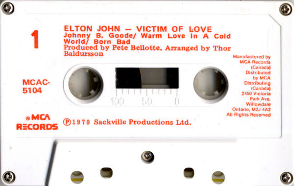 Elton John : Victim Of Love (Cass, Album, Dol)
