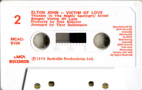 Elton John : Victim Of Love (Cass, Album, Dol)