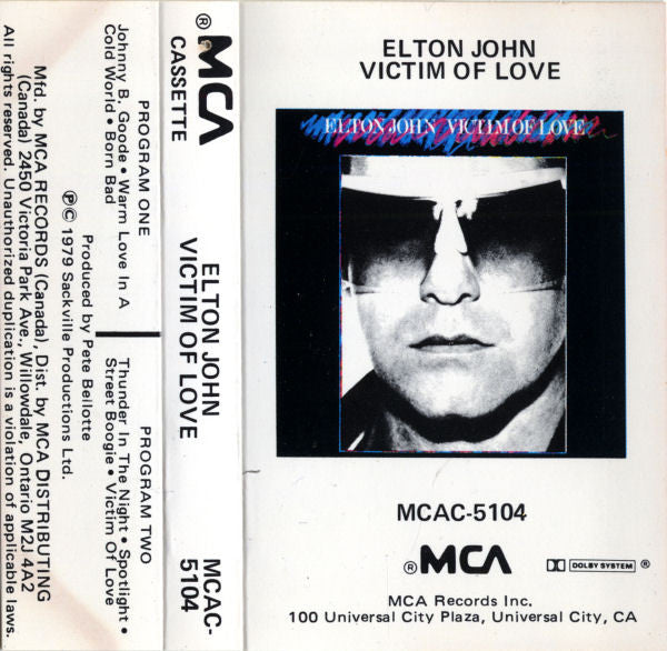 Elton John : Victim Of Love (Cass, Album, Dol)