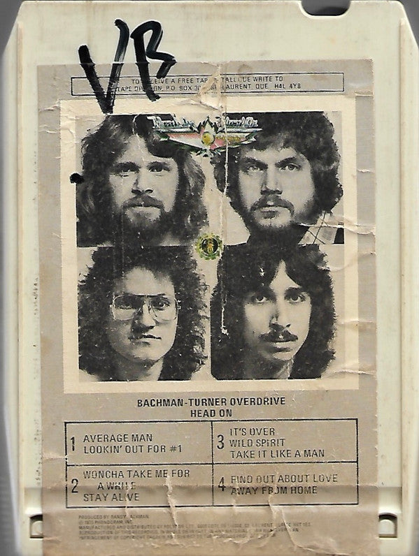 Bachman-Turner Overdrive : Head On (8-Trk, Album, whi)