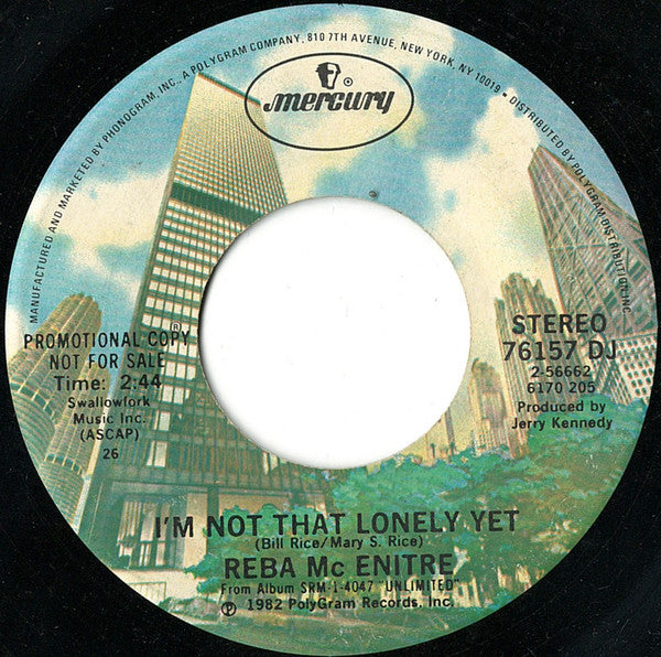 Reba McEntire : I'm Not That Lonely Yet (7", Single, Promo)