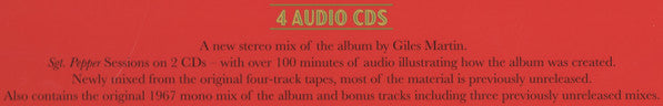 The Beatles : Sgt. Pepper's Lonely Hearts Club Band (CD, Album, RE, RM + 2xCD + CD, Album, Mono, RE, RM)