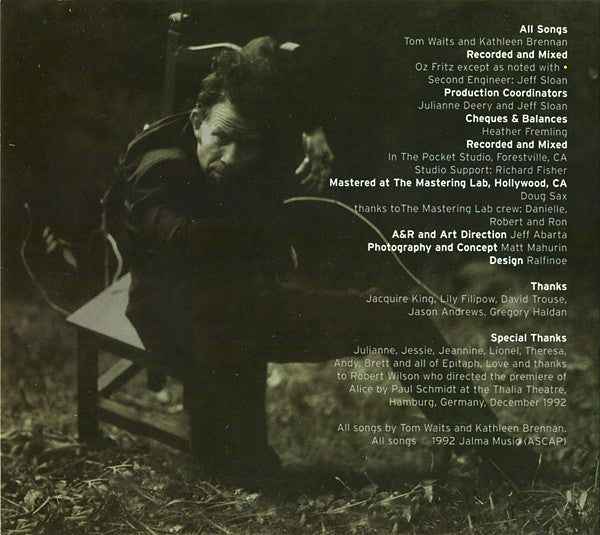 Tom Waits : Alice (CD, Album, Dig)