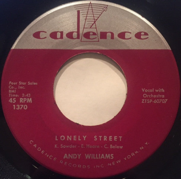 Andy Williams : Lonely Street (7")