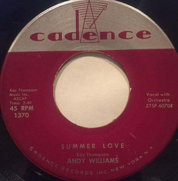 Andy Williams : Lonely Street (7")