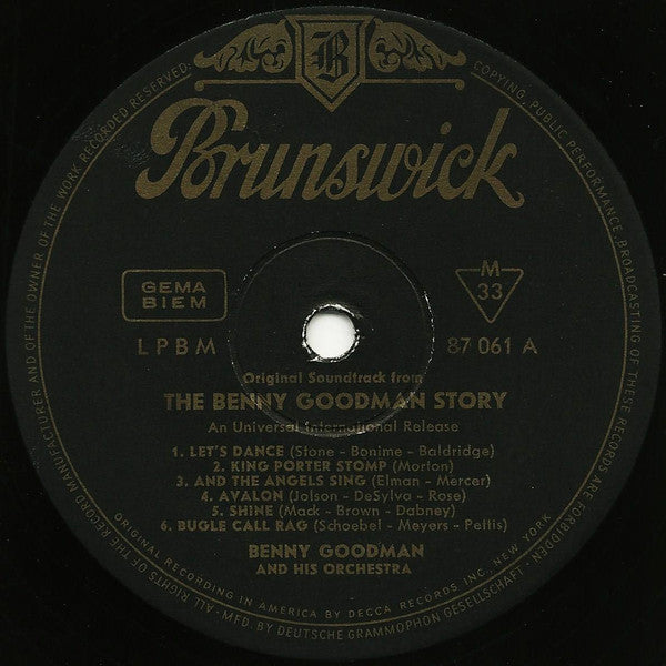 Benny Goodman And His Orchestra : Original Soundtrack From The Benny Goodman Story (LP, Comp, RE)