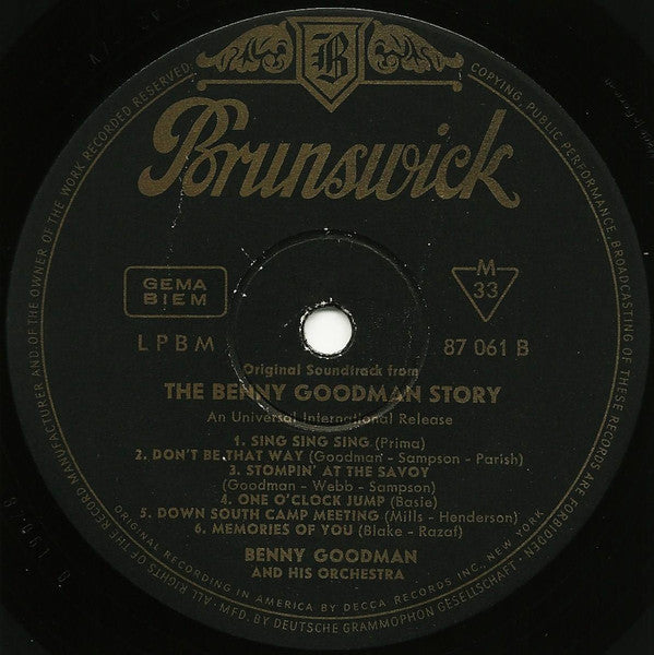 Benny Goodman And His Orchestra : Original Soundtrack From The Benny Goodman Story (LP, Comp, RE)