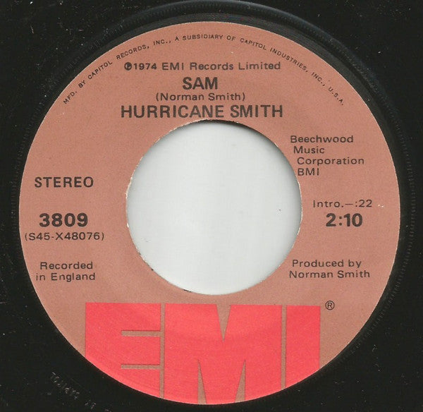 Hurricane Smith : Beautiful Day, Beautiful Night (7", Single)
