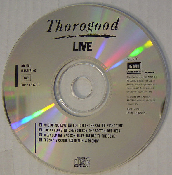 George Thorogood & The Destroyers : Live (CD, Album, RE)