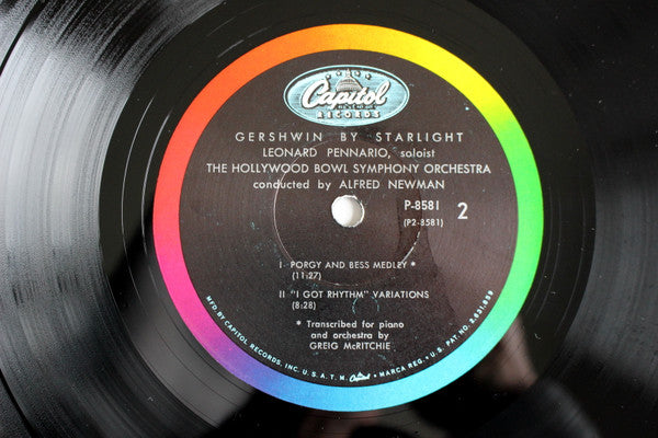 George Gershwin - Leonard Pennario, The Hollywood Bowl Symphony Orchestra Conducted By Alfred Newman : Gershwin By Starlight (LP, Mono)