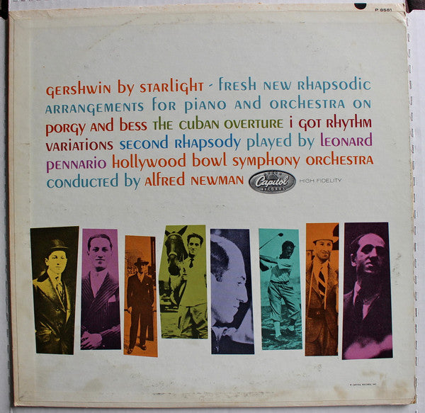 George Gershwin - Leonard Pennario, The Hollywood Bowl Symphony Orchestra Conducted By Alfred Newman : Gershwin By Starlight (LP, Mono)