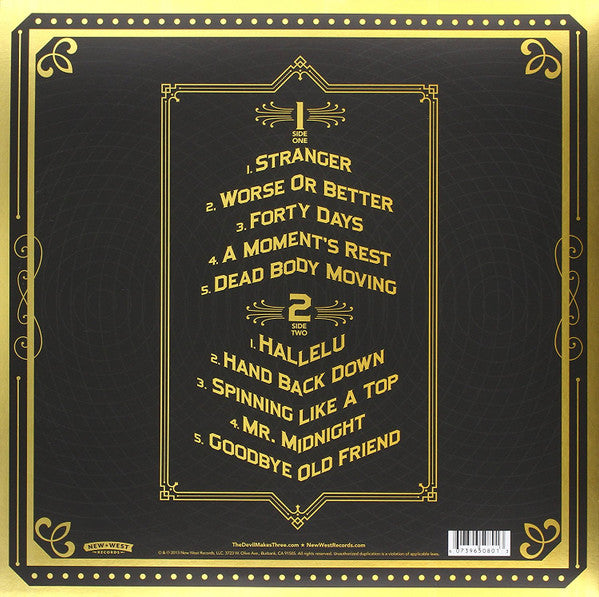 The Devil Makes Three : I'm A Stranger Here (LP, Album, Ltd, Gol)