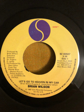 Brian Wilson : Let's Go To Heaven In My Car (7")