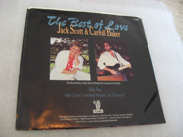 Jack Scott & Carroll Baker : The Best Of Love (7", Single, Promo)