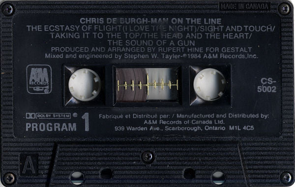 Chris de Burgh : Man On The Line (Cass, Album, Dol)
