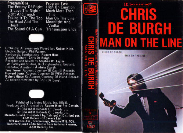 Chris de Burgh : Man On The Line (Cass, Album, Dol)
