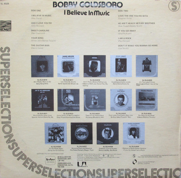 Bobby Goldsboro : I Believe In Music (LP, Comp)