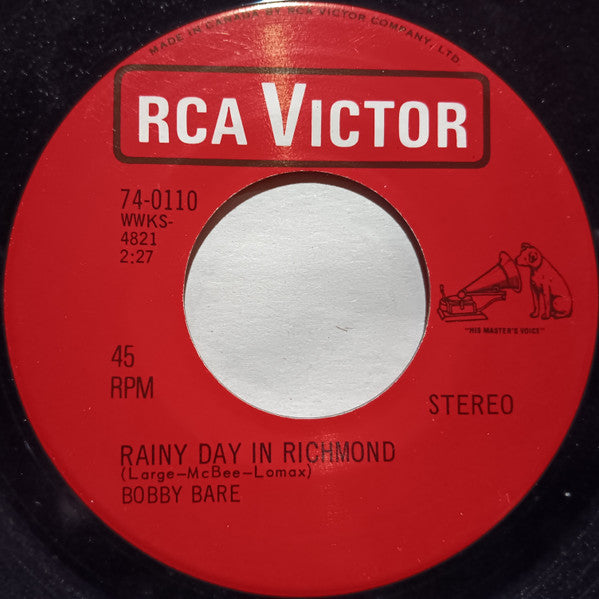 Bobby Bare : (Margie's At) The Lincoln Park Inn / Rainy Day In Richmond (7", Single)