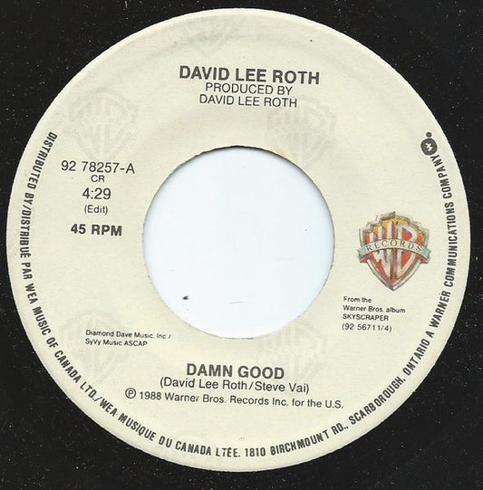 David Lee Roth : Damn Good (7", Single)