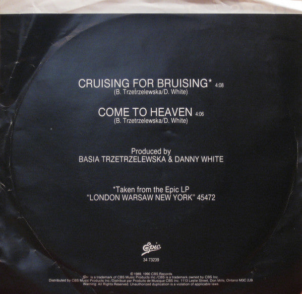 Basia : Cruising For Bruising (7", Single)