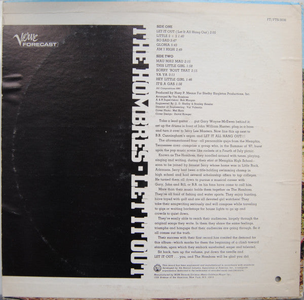 The Hombres : Let It Out (Let It All Hang Out) (LP, Album, Mono, Wad)