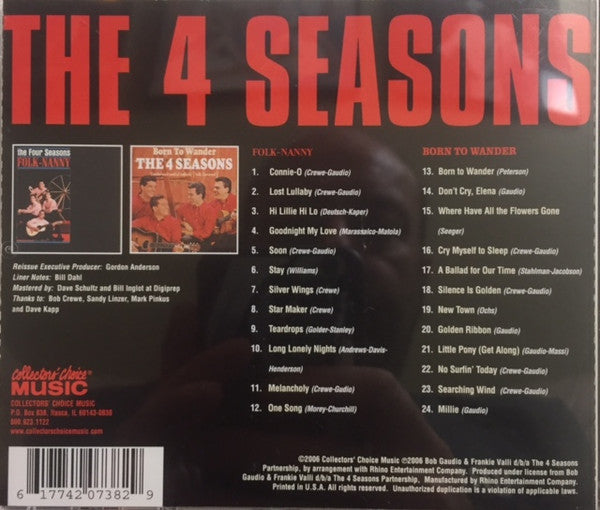 The Four Seasons : Folk-Nanny / Born To Wander (CD, Comp)