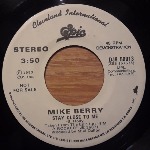 Mike Berry : One By One (7", Single, Promo)