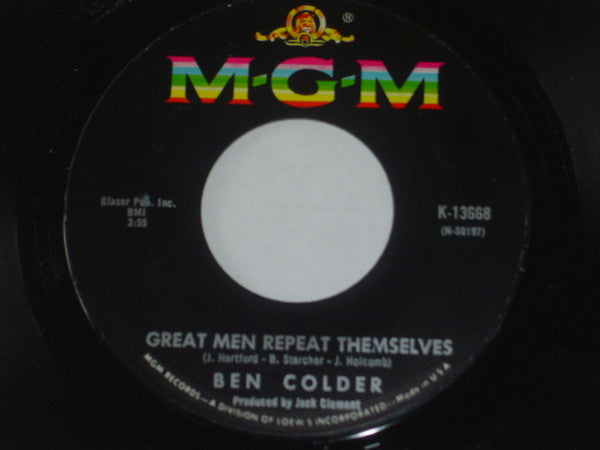 Ben Colder : There Goes My Everything #II / Great Men Repeat Themselves (7", Single)