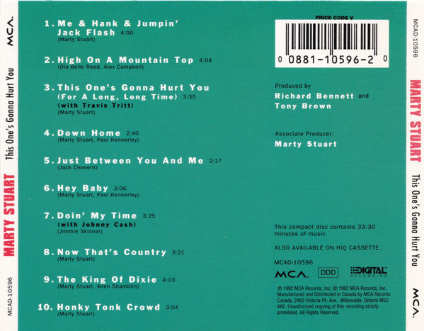 Marty Stuart : This One's Gonna Hurt You (CD, Album)