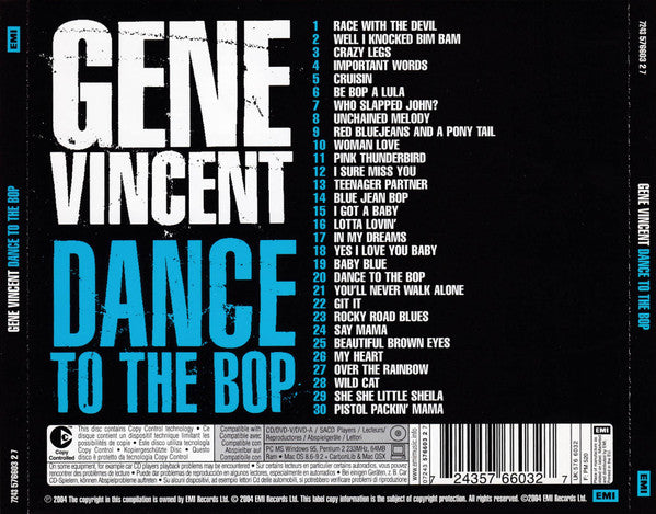 Gene Vincent : Dance To The Bop (CD, Comp, Mono)