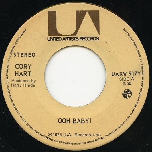 Cory Hart (2) : Ooh Baby / You Were Suspicious (7", Single)