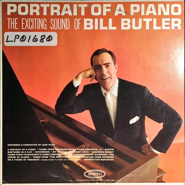 Bill Butler (7) : Portrait Of A Piano (LP, Mono)