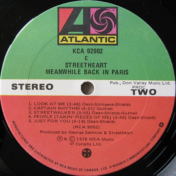 Streetheart : Meanwhile Back In Paris... (LP, Album, Don)