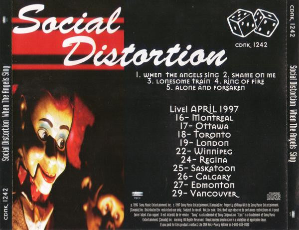 Social Distortion : When The Angels Sing (CD, EP, Promo)