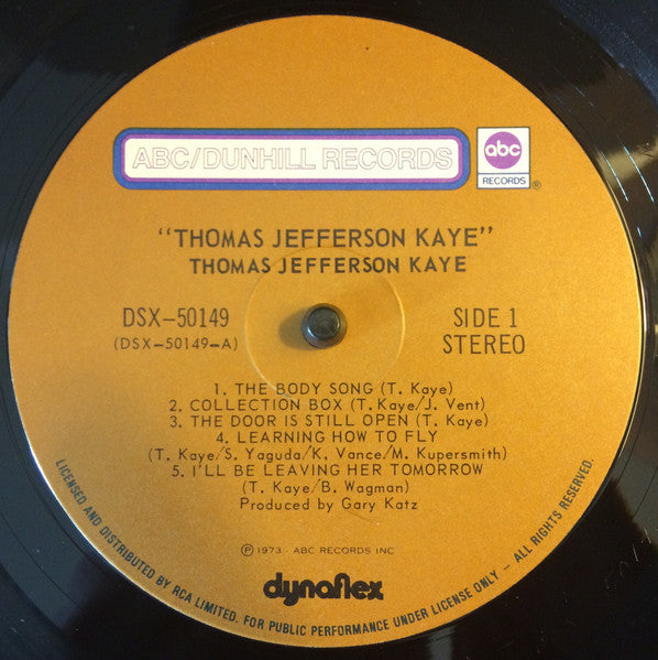Thomas Kaye : Thomas Jefferson Kaye (LP, Album)