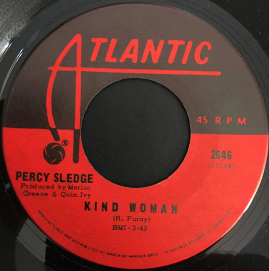 Percy Sledge : Kind Woman / Woman Of The Night (7", Single)