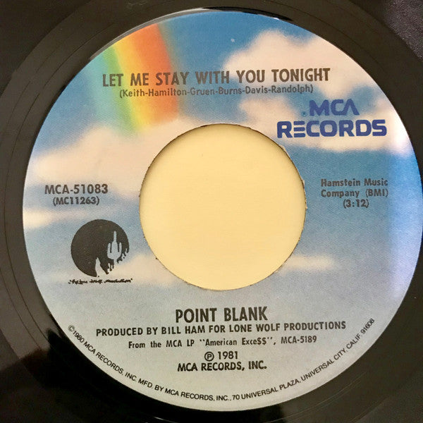 Point Blank (9) : Let Me Stay With You Tonight (7", Single)