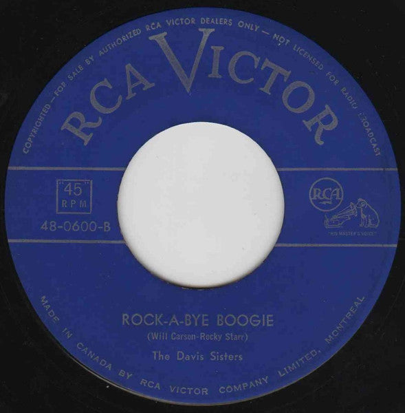 The Davis Sisters : Rock-A-Bye Boogie / I Forgot More Than You'll Ever Know (7")