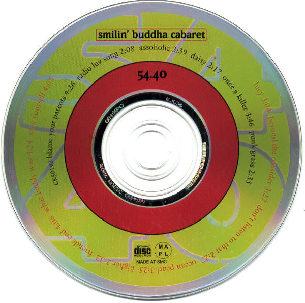 54-40 : Smilin' Buddha Cabaret (CD, Album, Club)