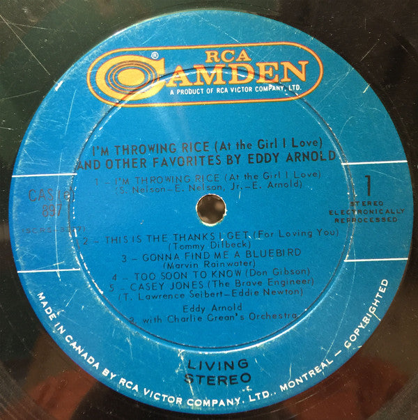 Eddy Arnold : I'm Throwing Rice (At The Girl I Love) And Other Favorites By  Eddy Arnold (LP, Album)