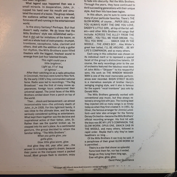 The Mills Brothers : The Best Of The Mills Brothers (2xLP, Comp, Gat)