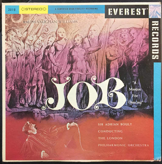 Ralph Vaughan Williams - Sir Adrian Boult, London Philharmonic Orchestra : Job "A Masque For Dancing" (LP, RE)