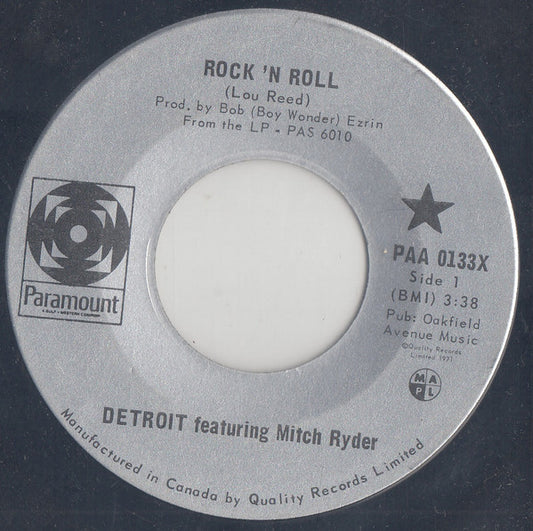 Detroit (2) Featuring Mitch Ryder : Rock 'N Roll / Box Of Old Roses (7", Single)