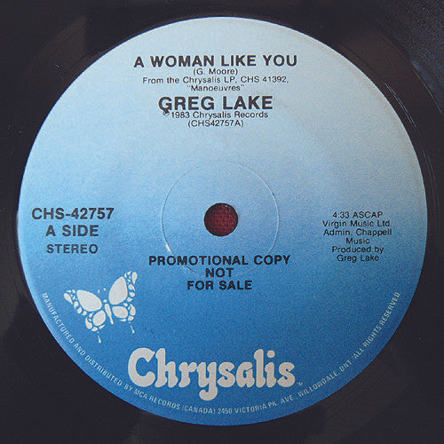 Greg Lake : A Woman Like You (7", Single, Promo, Sma)