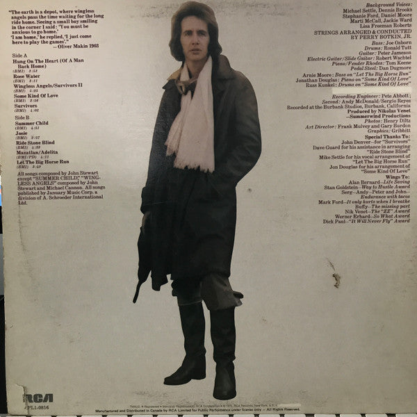 John Stewart (2) : Wingless Angels (LP, Album)