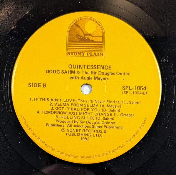 Sir Douglas Quintet : Quintessence (LP, Album)