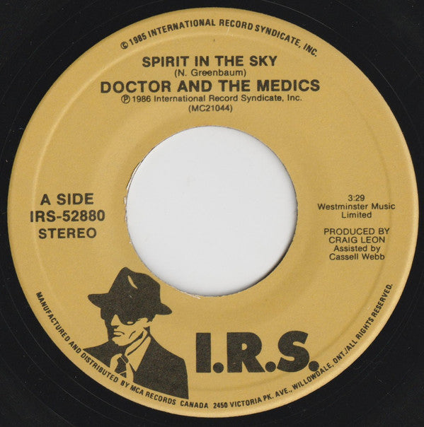 Doctor And The Medics* : Spirit In The Sky (7", Single, Yel)