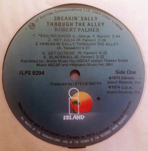 Robert Palmer : Sneakin' Sally Through The Alley (LP, Album, RE)