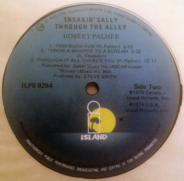 Robert Palmer : Sneakin' Sally Through The Alley (LP, Album, RE)