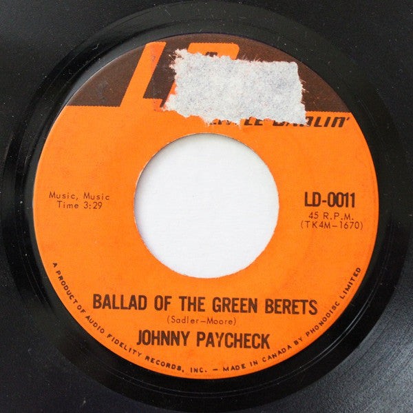 Johnny Paycheck : The Ballad Of The Green Berets (7")
